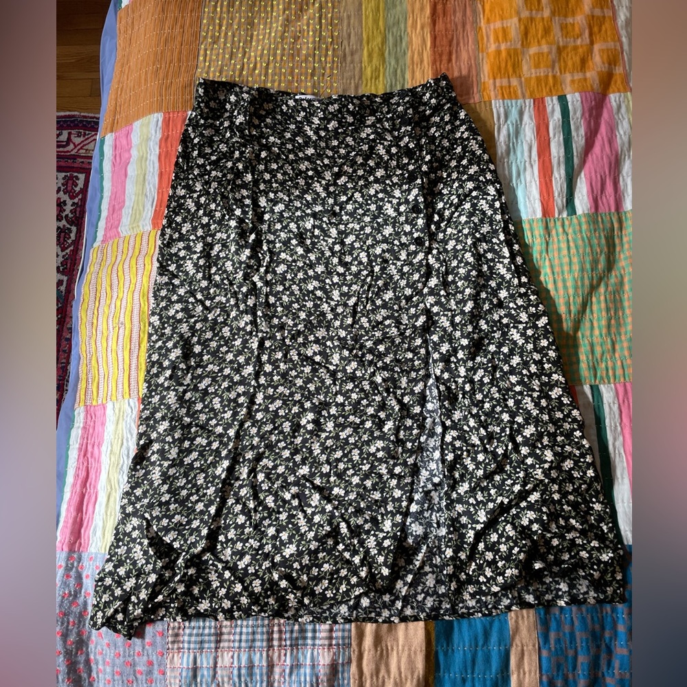 Reformation button midi skirt